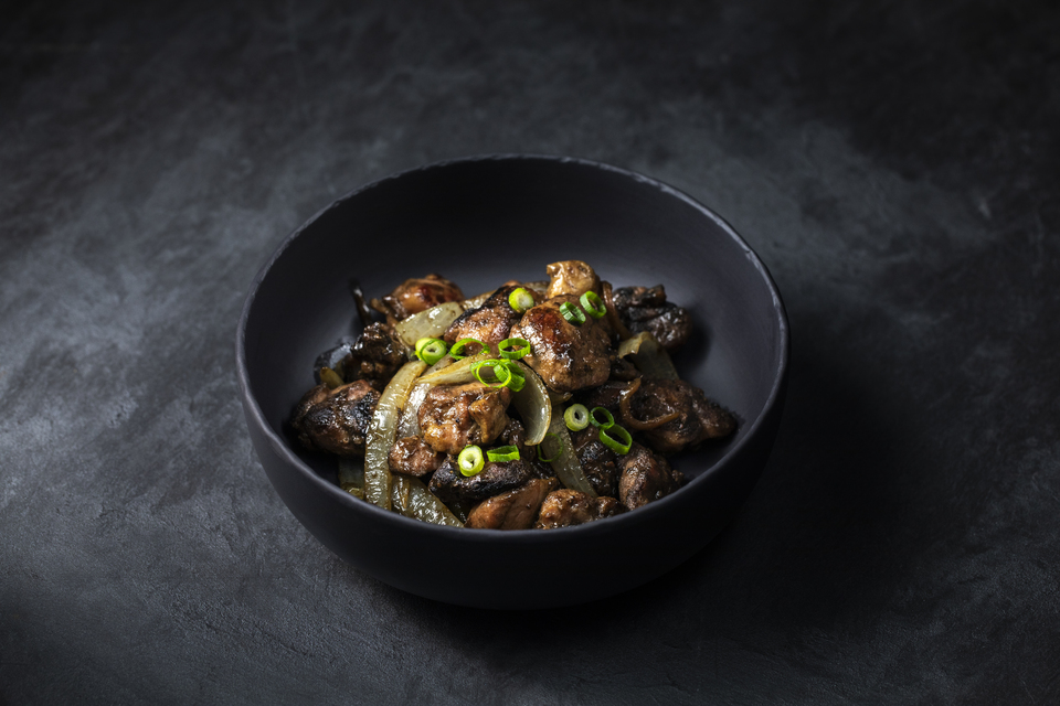 Bibai-style yakitori-style charcoal-grilled chicken giblets